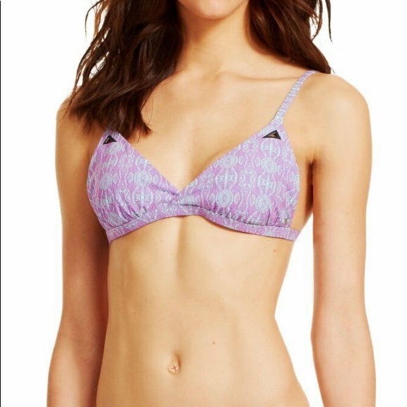 Under Armour Hydro Faris Purple Aqua Bikini Top Size Small - Picture 2 of 11